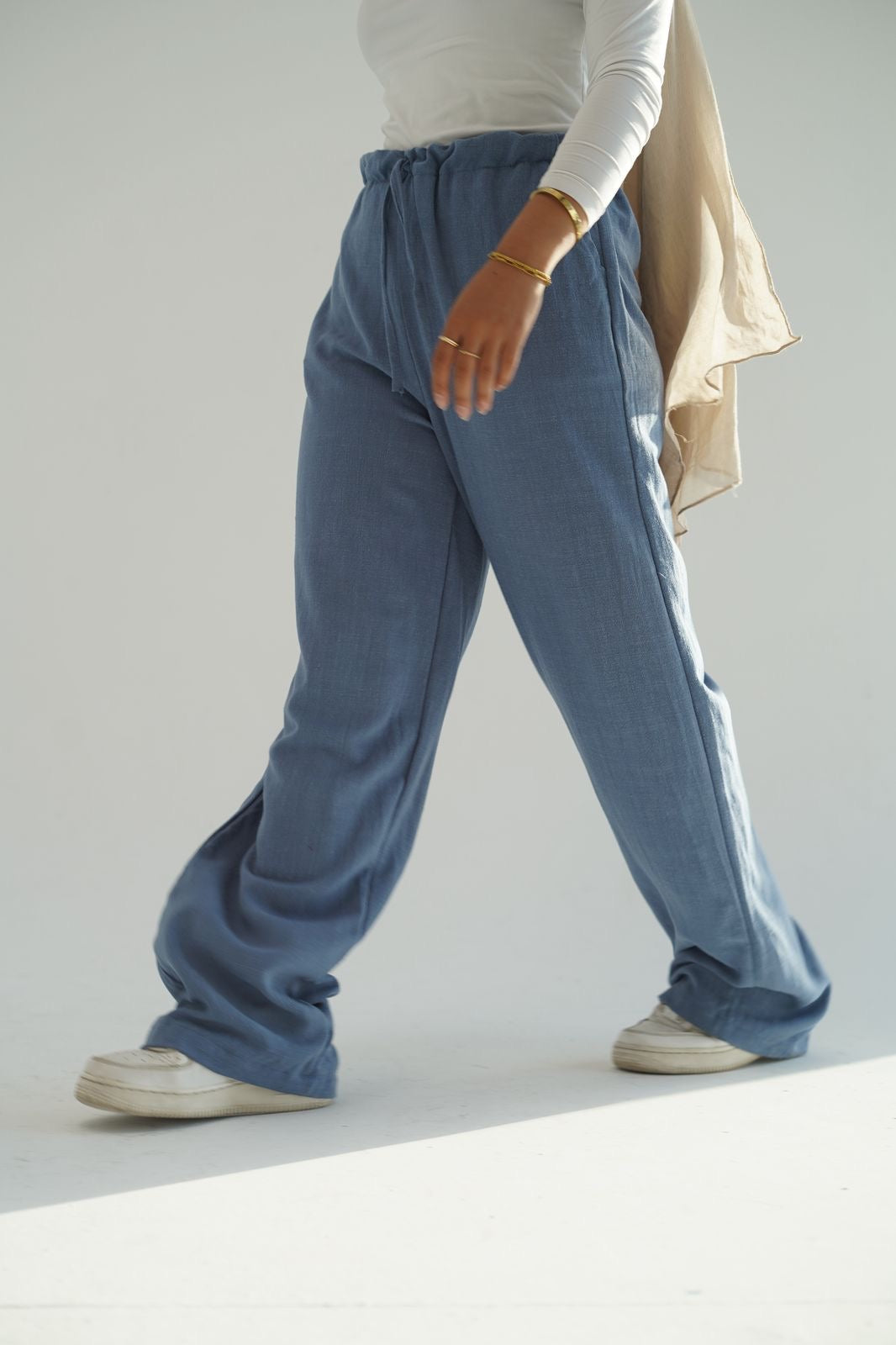 linen waisted pants