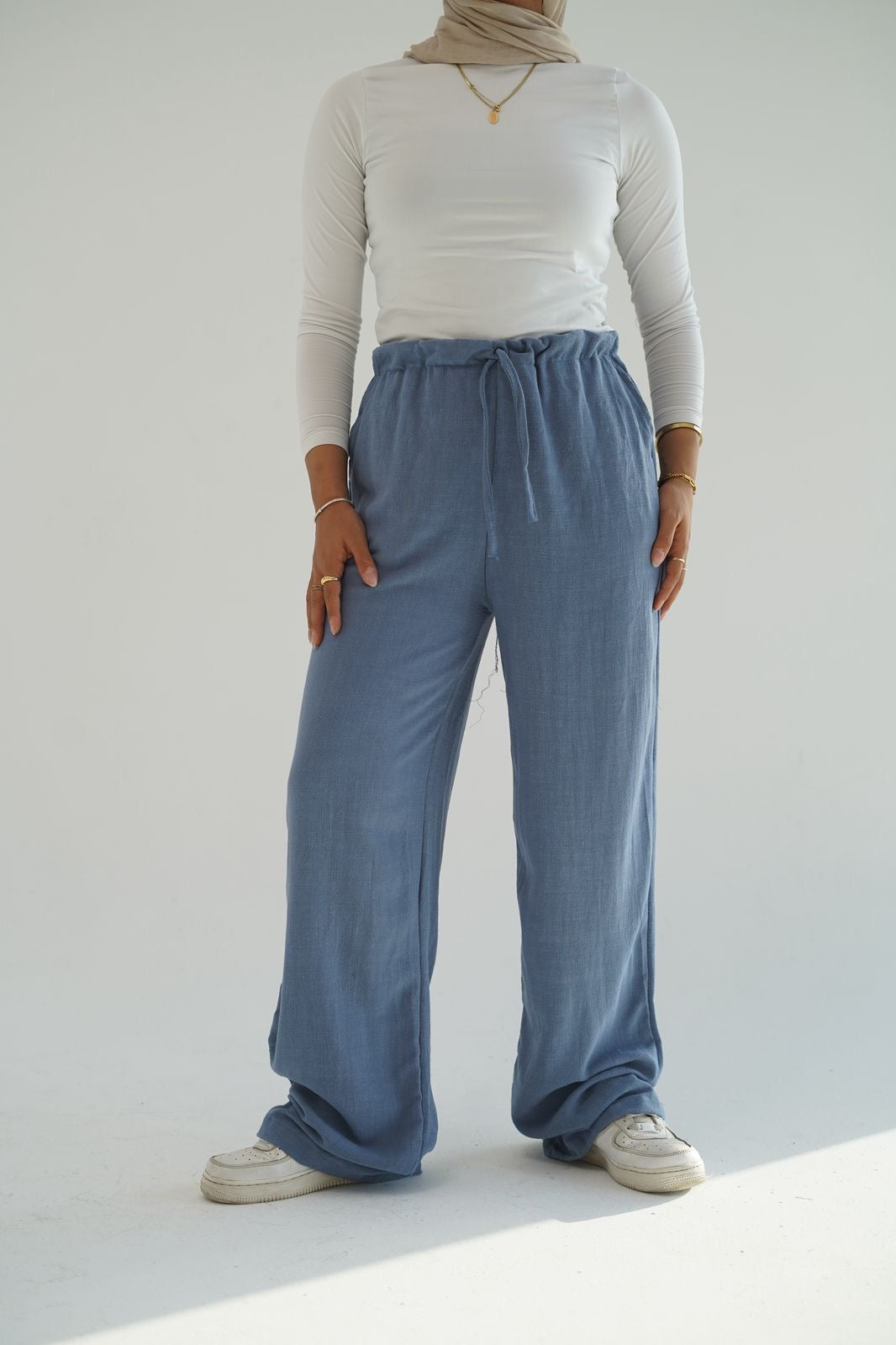 linen waisted pants