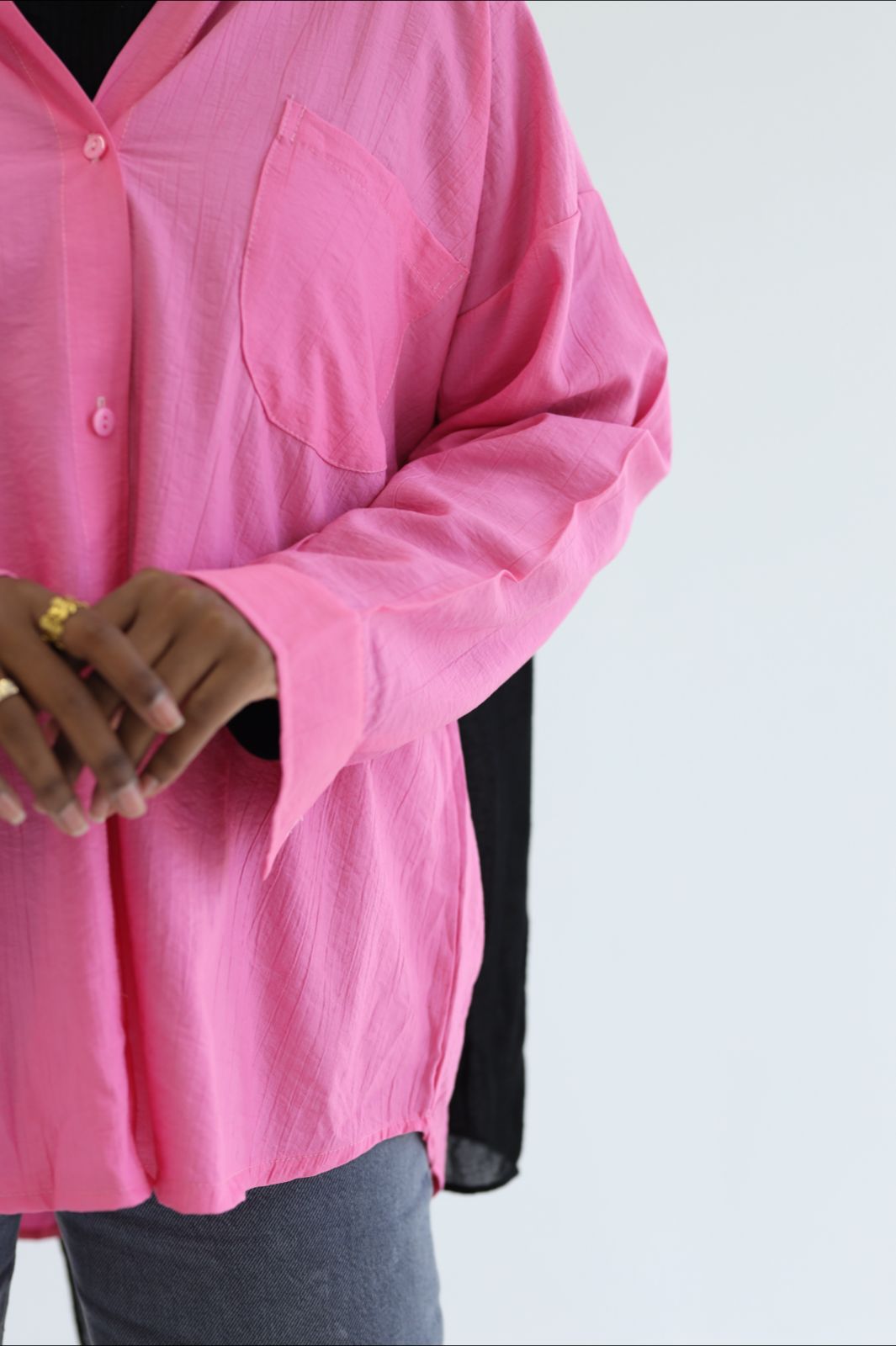 Linen shirt with one pocket