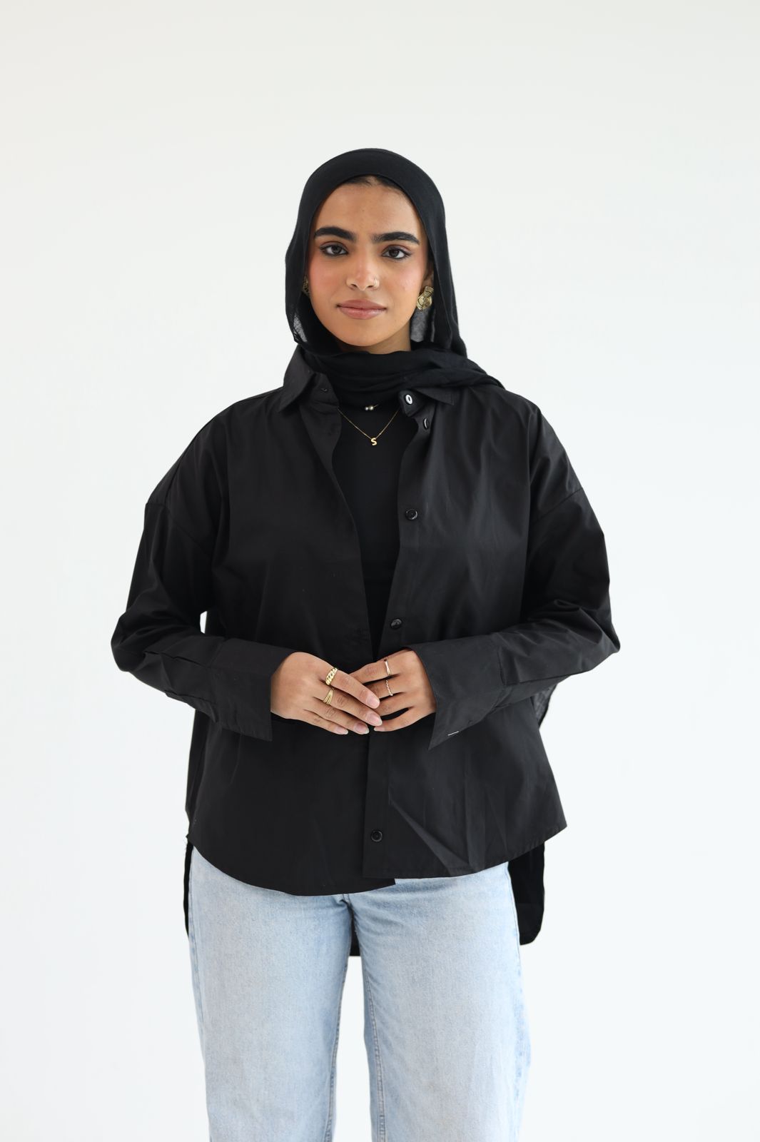 Poplin plain shirt