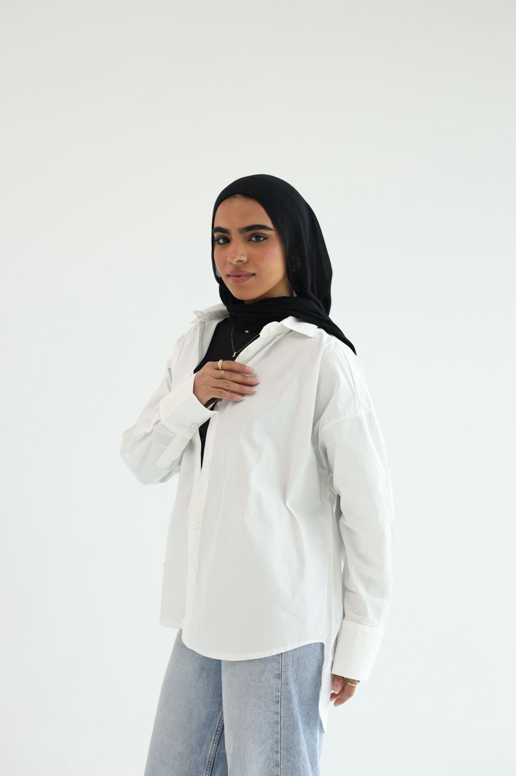 Poplin plain shirt