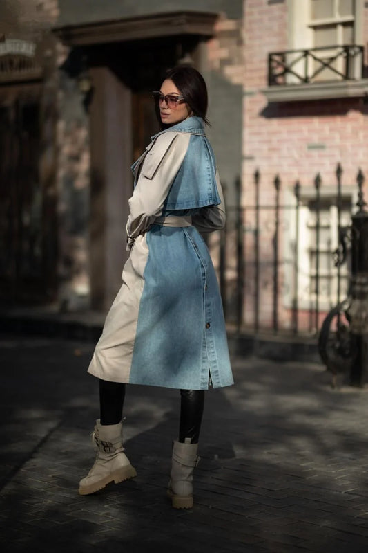 Double-layered trench coat