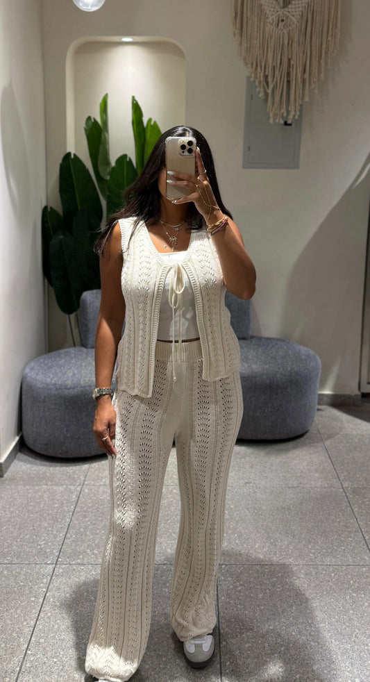 Crochet Knit Co-ord Set