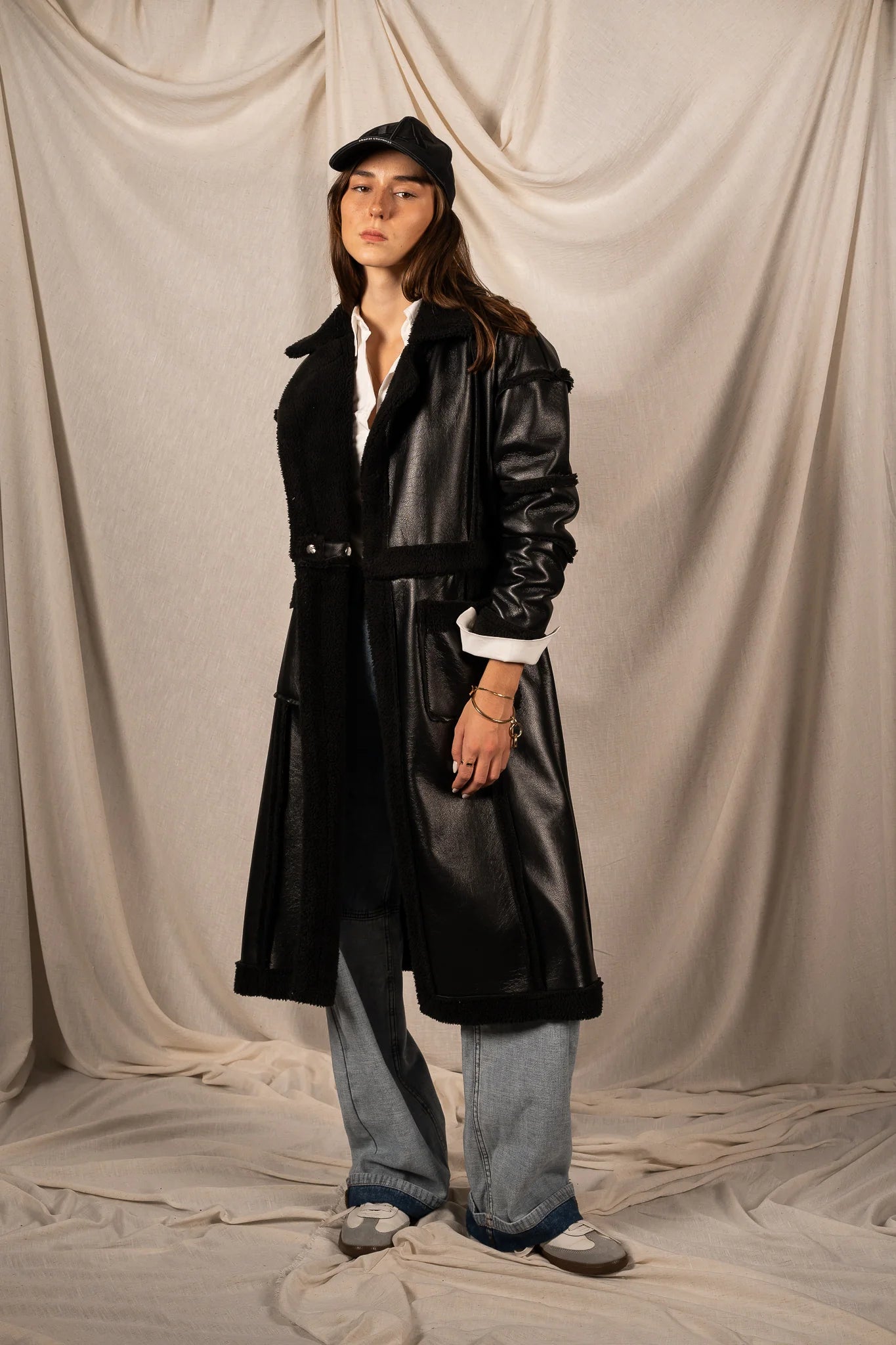 2 way leather coat