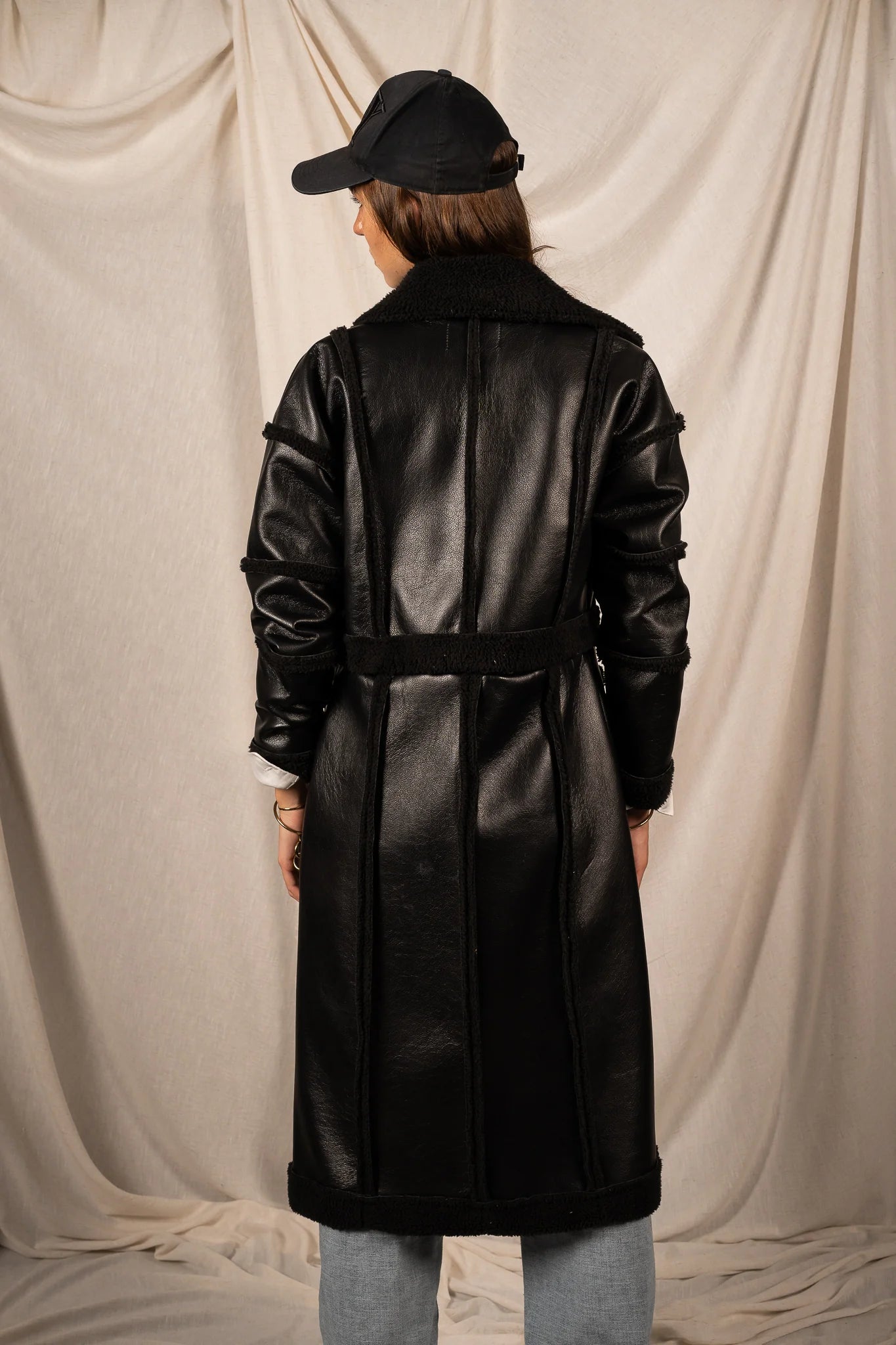 2 way leather coat