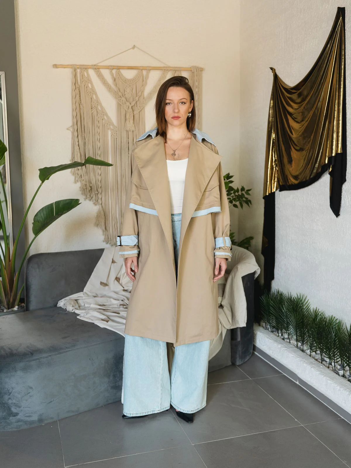 2 in 1 trench coat