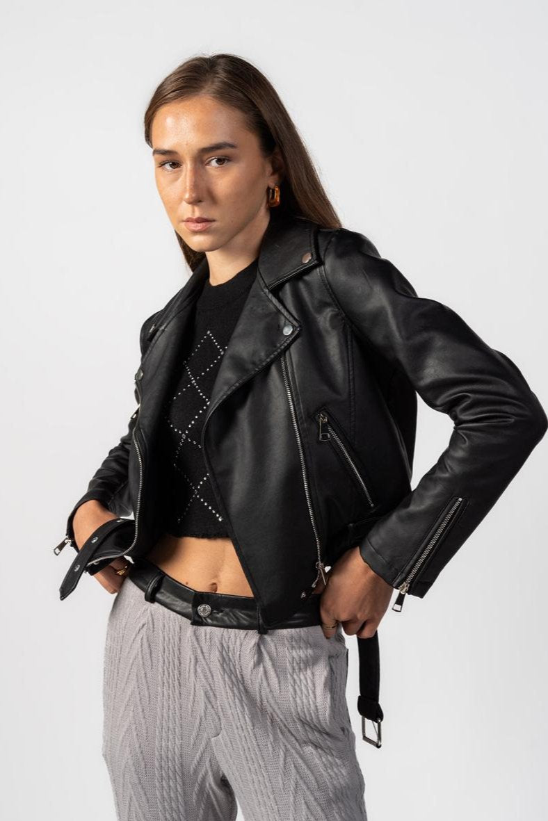 Biker leather jacket