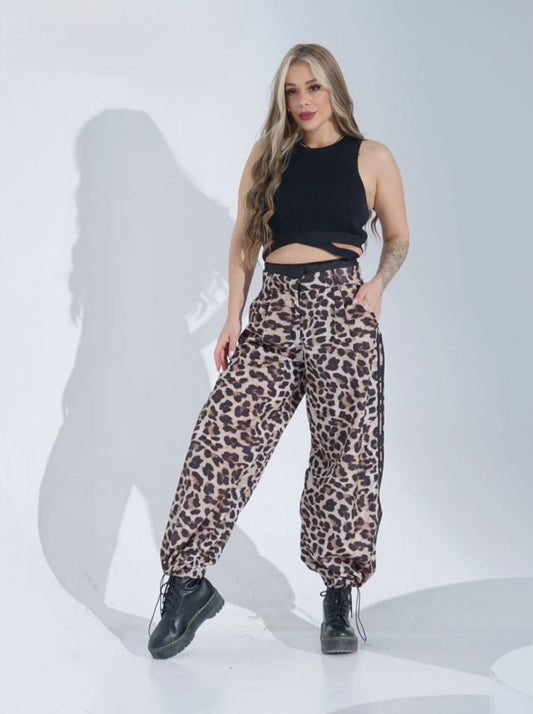 Waterproof leopard pants