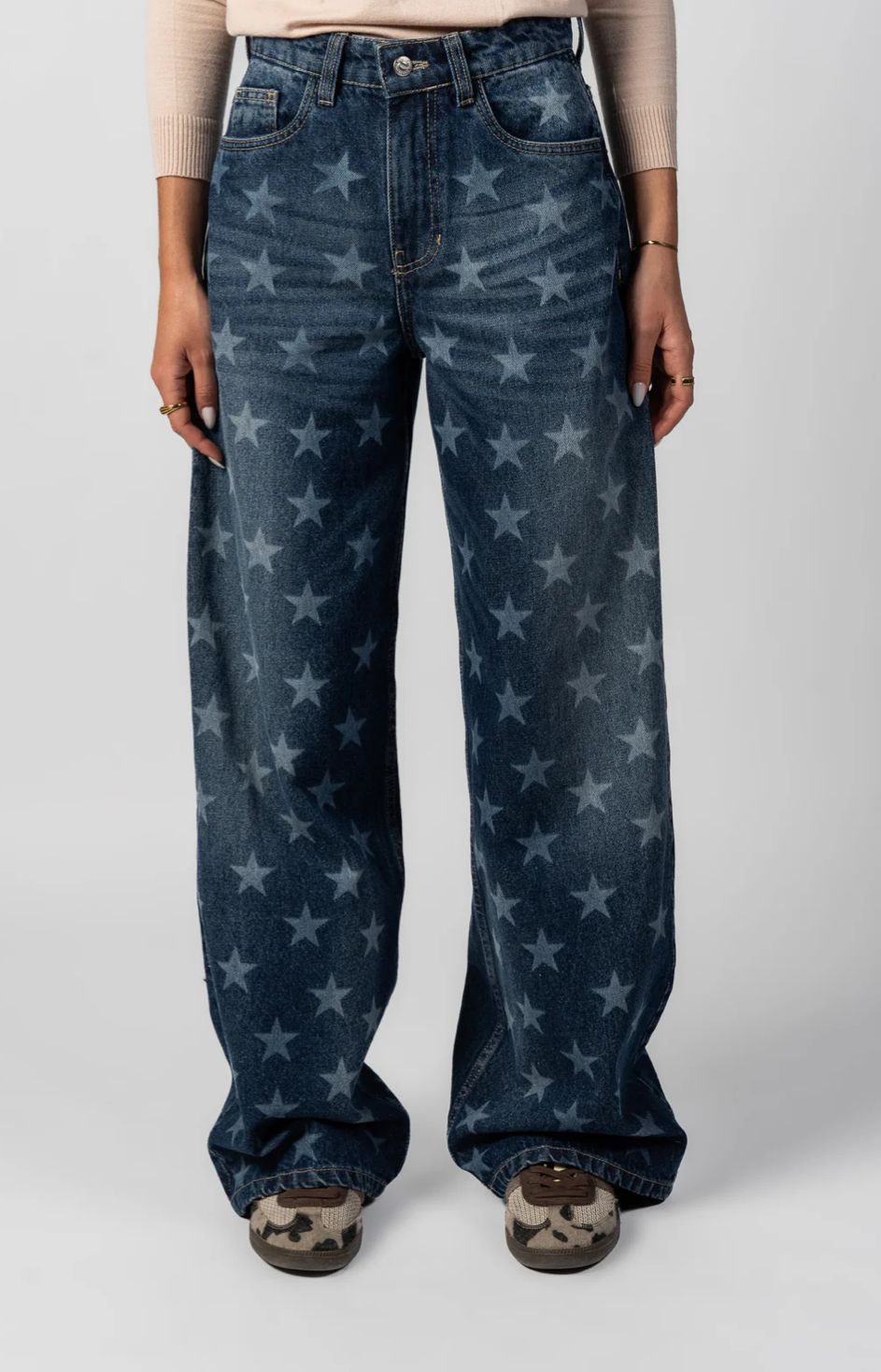 Stars wide-leg jeans